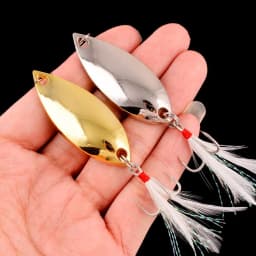 1Pcs 5g-20g Metal Spinner Spoon Lures Trout Fishing Lure Hard Bait Sequins Paillette Artificial Baits Gold Silver Fishing Tackle