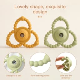 Silicone Teethers for Baby Flower Style Teething Rings Baby Accessories Toys for Newborn Baby 0 12 Month Rattle Toys for Babies