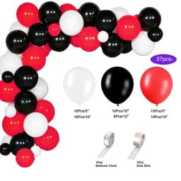 Race Car Party Birthday Balloons Red Black Yellow Balloon Arch Garland Kit for Racing Car Birthday Party Baby Shower Decorations