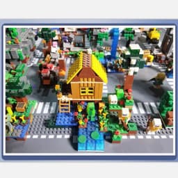Building Blocks Accessories Floor 25.5*25.5cm City Roads Street Compatible Lego Small Particles DIY Children's Toys Creative