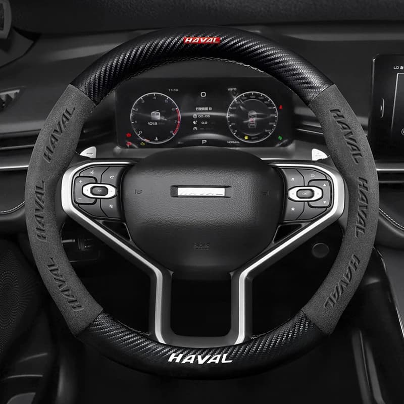 15 inch car steering wheel cover non-slip interior suede for Haval H6 H2 H3 H5 H9 Coupe M6 F7 F7X Jolion 2021 2022
