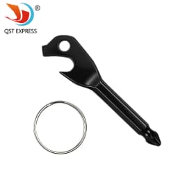 Multifunction Bottle Opener Screwdriver Key Shape Phillips Screwdrivers Keychain Pocket Repair Tool