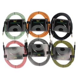SHUFFLE Guitar Cable Wire Cord Bass Electric Box Audio Cable Guitar Noise Reduction Line Color Braided Shielded Cable 3/6/10M