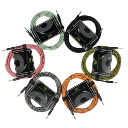 SHUFFLE Guitar Cable Wire Cord Bass Electric Box Audio Cable Guitar Noise Reduction Line Color Braided Shielded Cable 3/6/10M