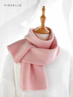 Fresh green wool small scarf women autumn winter warm knitted solid color scarves luxury kids adults christmas new year gifts