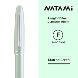 Natami Fountain Pen Fine Hooded Nib Converter 1 Ink Cartridge Pastel Color Lightweight Smooth Writing Aluminum Trim Metal Clip