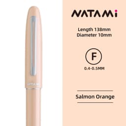 Natami Fountain Pen Fine Hooded Nib Converter 1 Ink Cartridge Pastel Color Lightweight Smooth Writing Aluminum Trim Metal Clip