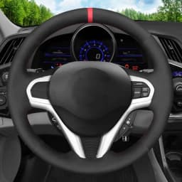 Car Steering Wheel Cover Braid Anti-Slip Black Suede Leather For Honda CR-Z CRZ 2011 2012 2013 2014 2015 2016 Car Accessories