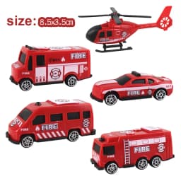 Fireman Cake Topper Cupcake Toppers Fire Hydrant Truck Firefighter Helmet Theme for Kids Boy Girl Happy Birthday Cake Decoration