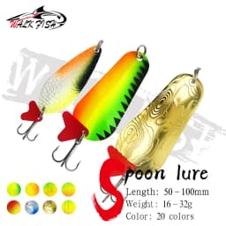 WALK FISH New 16g-28g Metal Spinner Spoon Trout Fishing Lure Hard Bait Sequins Noise Paillette Bait Hard Sequins Spinner