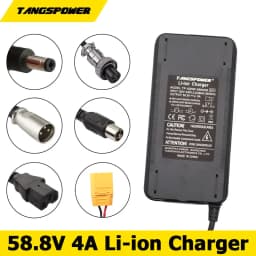 58.8V 4A Lithium Battery Charger For Kugoo G1 52V 14S Li-ion Battery Pack Charger Fast Charging With Connector GX16-DC-XLR