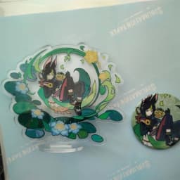 Game Impact Windblume's Breath Illustration 58mm Brooch Pin Cosplay Anime Badge Accessories For Clothes Backpack Bag Gifts