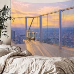 Tapestry Aesthetics Painting Window Poster Wall Hanging Bohemia Decoration Exclusive House for Teenagers