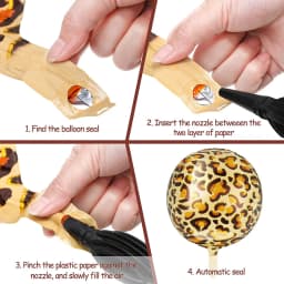 4/10Pcs 22inch 4D Round Animal Printed Leopard Zebra Tiger Giraffe Foil Balloons Jungle Safari Birthday Balloons Party Decor