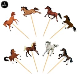 Horse Theme Party Supplies Horse Shape Cake Toppers Fence Horse Horse Racing Birthday Cowboys Cake Decorations Supplies