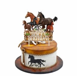 Horse Theme Party Supplies Horse Shape Cake Toppers Fence Horse Horse Racing Birthday Cowboys Cake Decorations Supplies