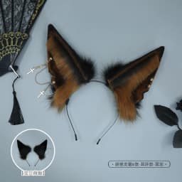 New Custom Halloween Furry Wolf Ear Headdress Simulation Anubis Hu Lang Ear Hair Hoop Beast Ear Cosplay Headband Accessories