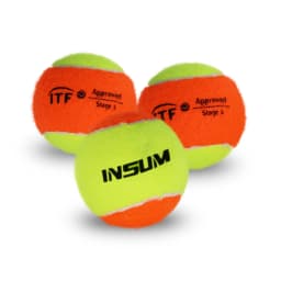 INSUM Beach Tennis Balls for Training Outdoor 50% Standard Pressure Tennis Padel Balls for Children Beginner Paddle Ball