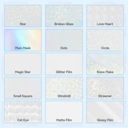 30Sheets Cold Laminating Film A4 Waterproof Self-adhesive Paper Film Broken Glass Stars DIY Package Card Photo Holographic Film