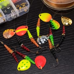 50pcs Stacked Fishing Beads Plastic Fishing Lure Making Supplies for Inline Spinner Spinnerbait Walleye Rig Trout Bass Crappies