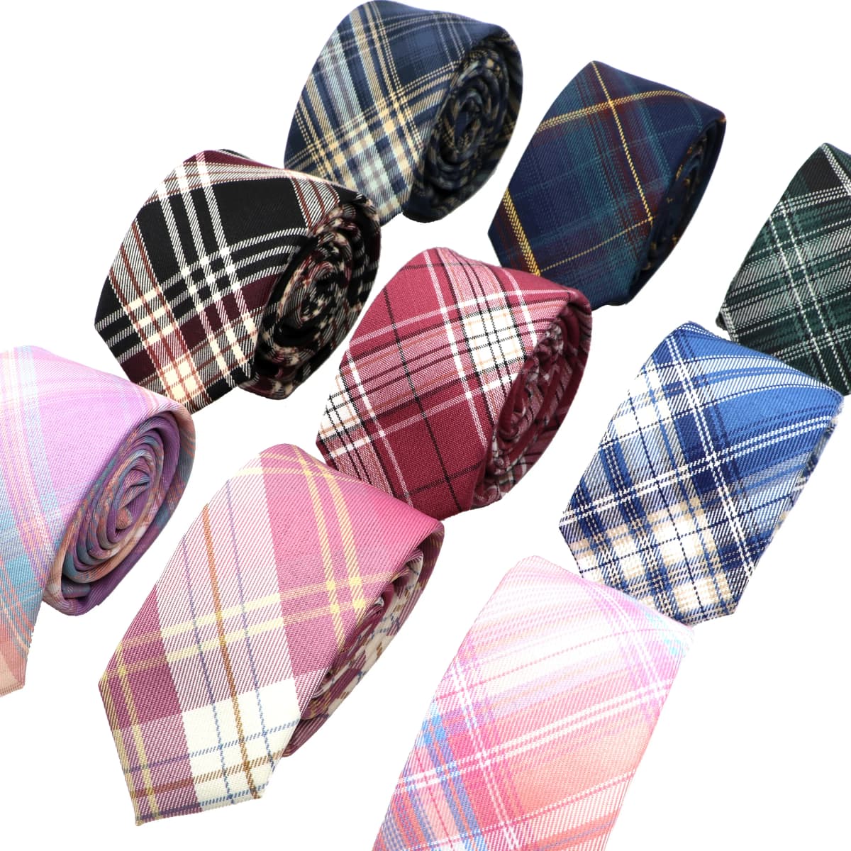 Men's Check Stripe 6cm Tie 100% Cotton Neckties Gift For Man Plaid Series Wedding Party Gift Accessories Women's Anime Tie
