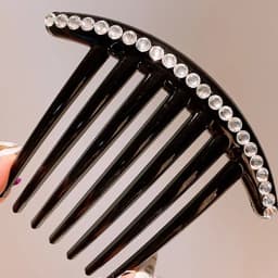 Pearl Sequins Hair Clips Side Comb Tooth Foldable Hair Pin Ladies Hair Ornaments Accessories