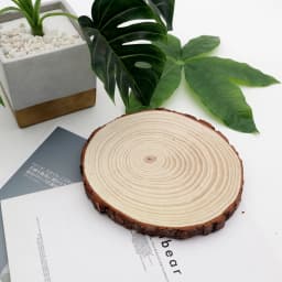 3-12cm Circles With Tree Bark Log Discs Thick Natural Pine Round Unfinished Wood Slices DIY Crafts Rustic Wedding Party Paintin