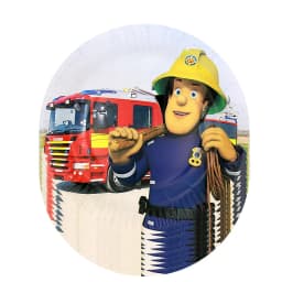 Fireman Sam Theme Happy Birthday Party Supplies Background Banner Paper Cup Plate Napkins Kids Boys Favor Balloons Decorations