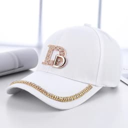 CNTANG 2024 Fashion Diamond D Letter Baseball Cap For Women Snapback Summer Outdoor Sun Protection Hat Autumn Casual Ladies Caps
