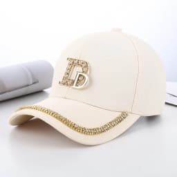 CNTANG 2024 Fashion Diamond D Letter Baseball Cap For Women Snapback Summer Outdoor Sun Protection Hat Autumn Casual Ladies Caps