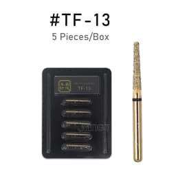 JINGT 5Pcs/Box High Standard Diamond Dental Burs 1.6mm Medium FG Drill Bits for High Speed Handpiece Clinic Dentistry Tools