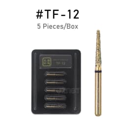 JINGT 5Pcs/Box High Standard Diamond Dental Burs 1.6mm Medium FG Drill Bits for High Speed Handpiece Clinic Dentistry Tools