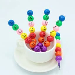 1/5/10 Pcs Creative 7 Colors Sugar-Coated Round Gourd Crayon Cartoon Graffiti Pen Fun Learning Stationery Gifts For Kids