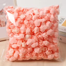 100/200/300Pcs Rose Artificial Flowers Foam Fake Flower for Home Decor Wedding Decoration Bride DIY Gift Carfts Wreath Accessory