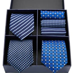 Gift box packing Silk Ties For Men Novelty Hanky Set 3 Styles Men's Tie Formal Red Cravat for Wedding Business Necktie