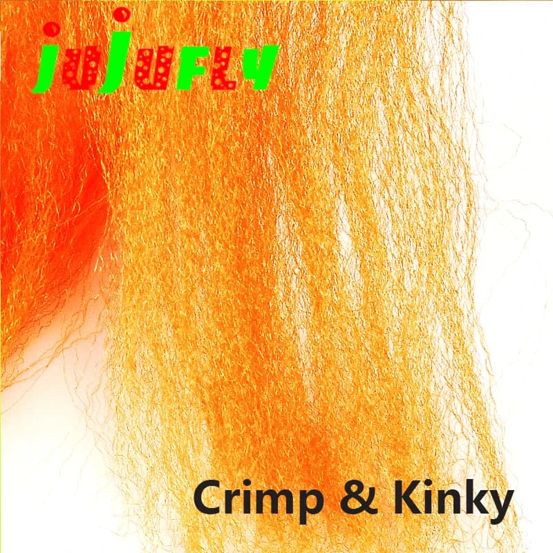New Fly Tying Crinkled Long Synthetic Hair Kinky Strung Fuzzy Fibers for Clousers/Deceivers Pattern Streamer Fly Tying Materials