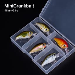Hanlin Hot 3pcs/5pcs Suit 48mm/3.8g Hard Artificial Bait Mini Crankbait Fishing Lures Floating Wobblers Lure for Fishing Tackle