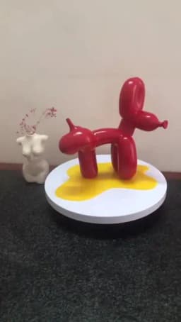 21.5cm Nordic New Peeing Balloon Dog Sculpture Resin Crafts Animal Figurines Home Decor Sculptures and Figurines Dog Statue