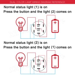 19mm 22mm Two-color Metal Push Button Switch With Waterproof Lamp Doorbell Car Momentary/Reset Latching/Fixation 12V 24V 220V
