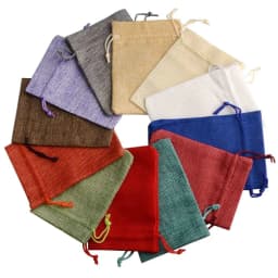 10pcs/lot Drawstring Natural Burlap Gift Bag Multi Size Flax Jewelry Packaging Wedding Party Candy Bags Can Print Logo