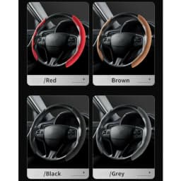 2PCS Car Steering Wheel Carbon Fiber Universal Car Steering Wheel Booster Cover Non-Slip Accessories