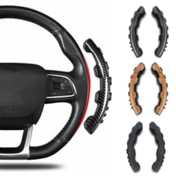2PCS Car Steering Wheel Carbon Fiber Universal Car Steering Wheel Booster Cover Non-Slip Accessories