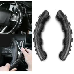 2PCS Car Steering Wheel Carbon Fiber Universal Car Steering Wheel Booster Cover Non-Slip Accessories