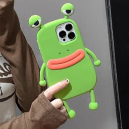 Funny Soft Silicone 3D Frog Phone Case For iPhone 14 13 11 12 15 16 17 18 Pro Max XS 8 Plus Cartoon Cute Shockproof Bumper Cover