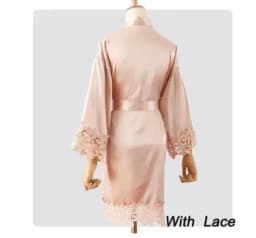 Summer Lace Sleepwear Bride&Bridemaid Wedding Robe Gown Solid Embroidery Kimono Bathrobe Women Casual Home Night Dress M L Xl