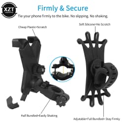 Bicycle Scooter Mobile Phone holder 360° Rotation Handle Mobile Phone GPS Silicone Bracket Bicycle Scooter Stand for cell phone
