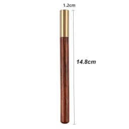 1+10Pcs/Set Vintage Wood Body Ballpoint Pen Brass Ball Roller Pen Metal Cap BallPen Stationery School Business Gifts Supplies