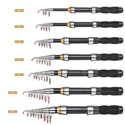 Portable Spin Fishing 1M/1.2M/1.5M/1.7M Rod Tough Carbon Fiber Power Telescopic Travel Sea Boat Fishing Rod