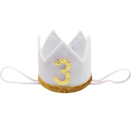 1Pcs One 1 2 3 Year Birthday Hat Crown Headband Happy Birthday Party Decor Kids 1st 2nd 3rd Anniversary Caps Photo Props Supplie