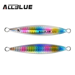 ALLBLUE SLOWER UP Z-Light Metal Jig Fishing Lure Slow Cast Jigging Spoon 20G 30G 40G 60G Artificial Shore Zinc Alloy Bait Tackle